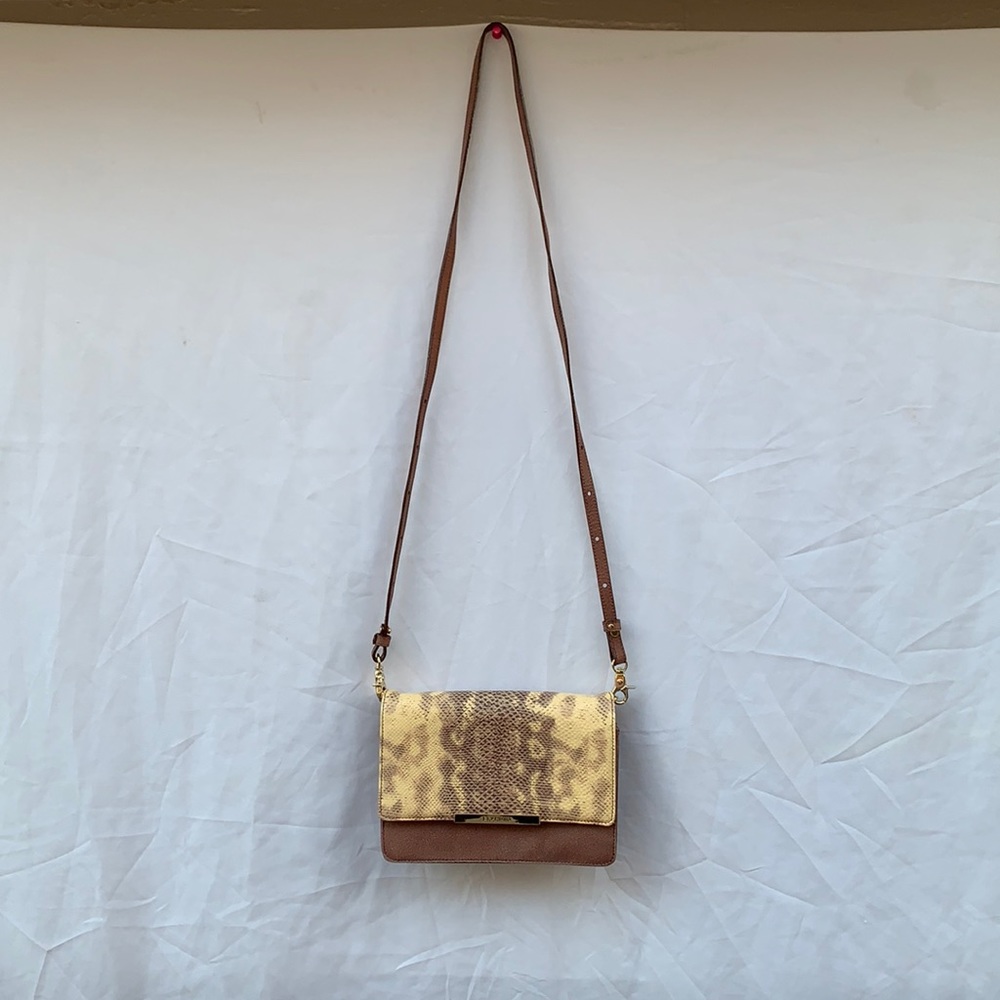BRAHMIN shoulder bag snake brown